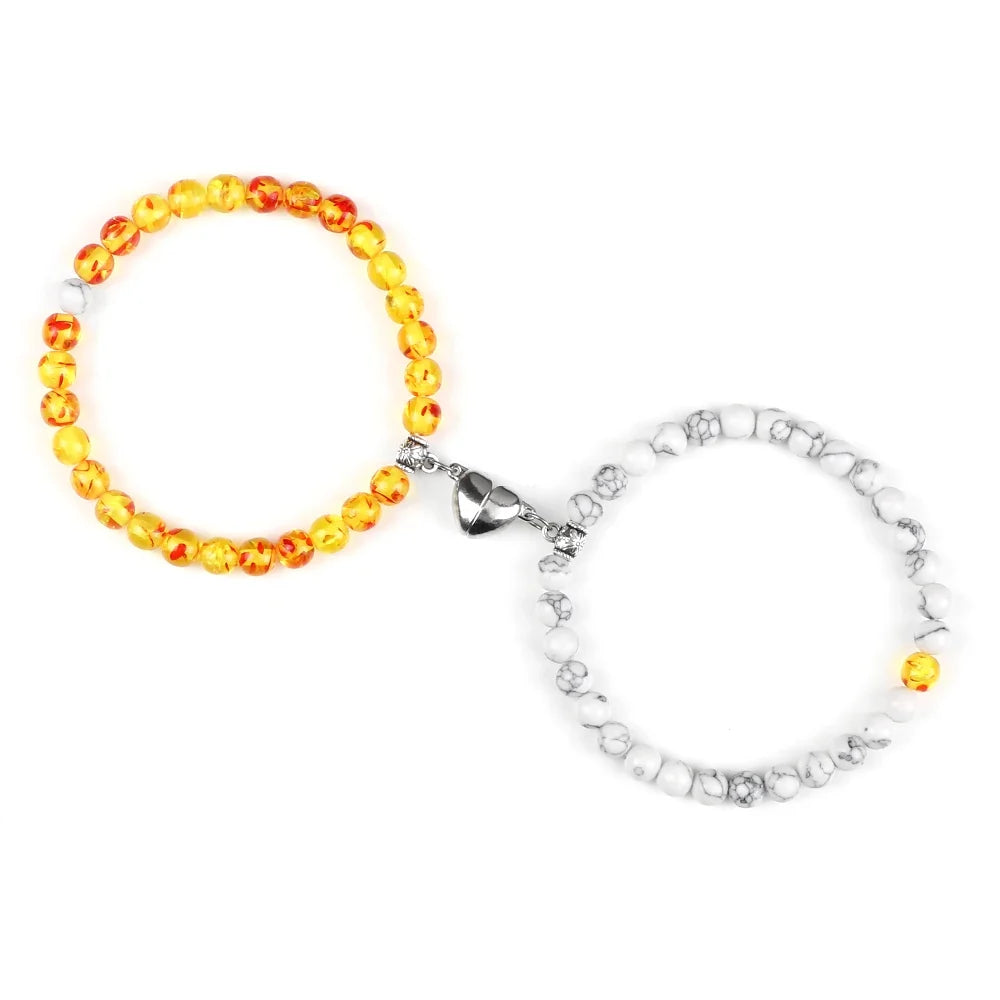 Magnetic Beaded Couples Bracelets