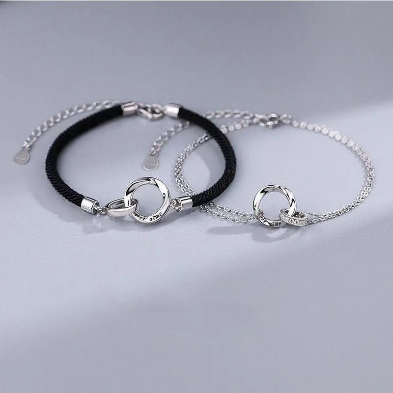 Romantic Couple Bracelets Chain Rings