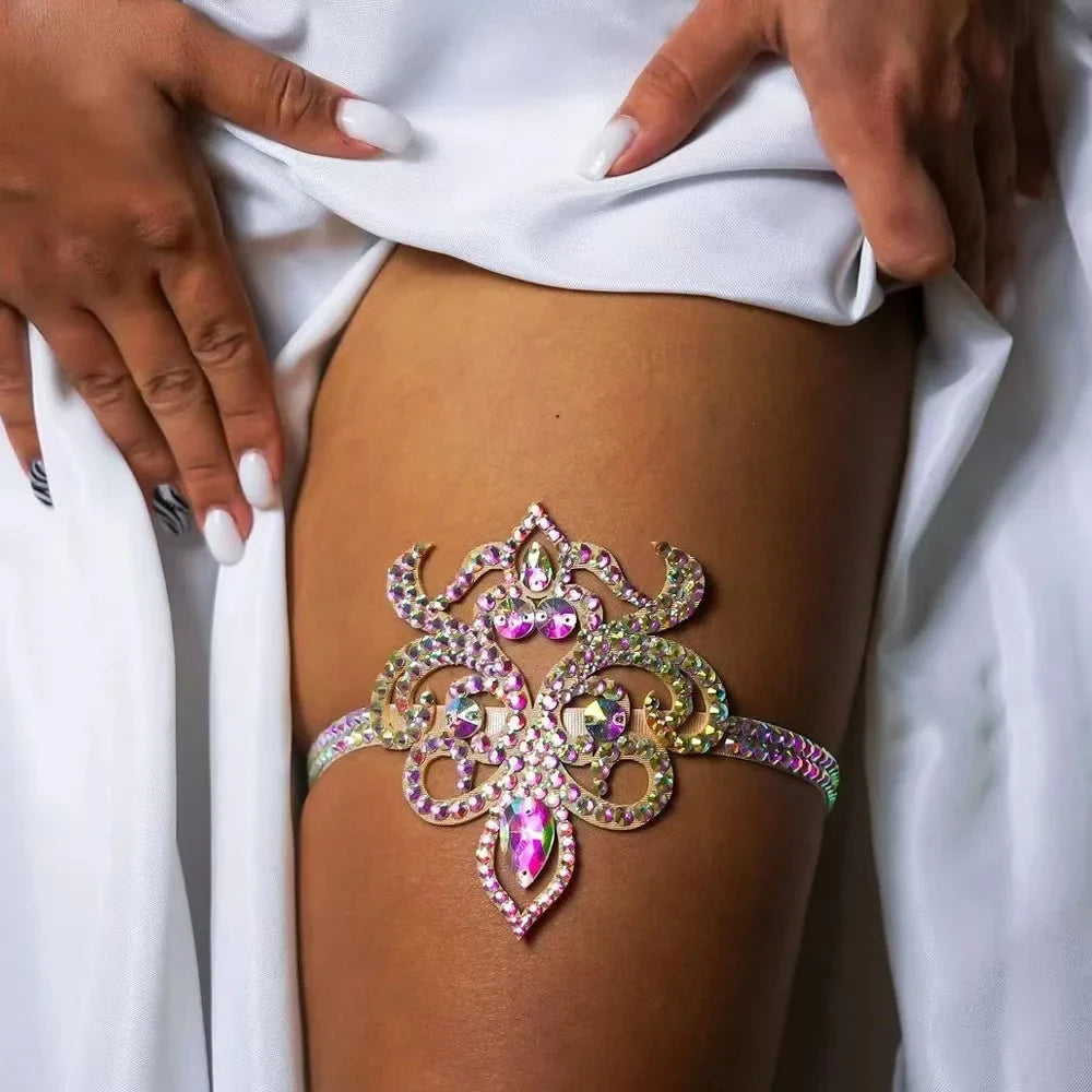 Colored thigh chain - women’s leg jewelry
