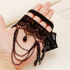 Black lace thigh chain - women’s leg jewelry