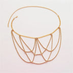 Rhinestone thigh chain - women’s leg jewelry in gold