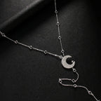 Back Chain Necklace Back Ornament for Women Moon