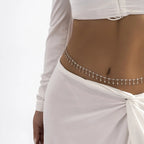 Hip Chain - Women's Waist and Belly Jewelry in Silver