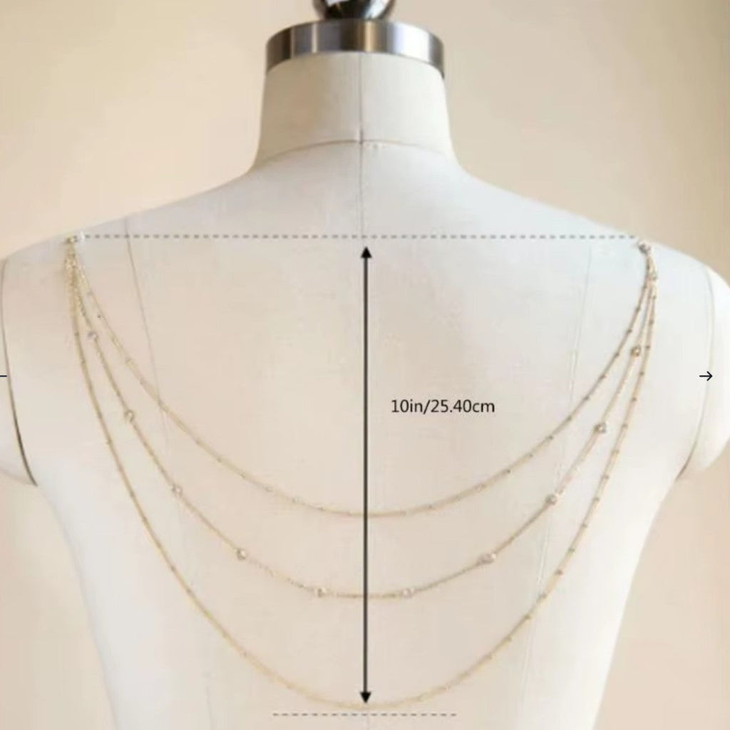 Gold-plated back chain for women - back necklaces