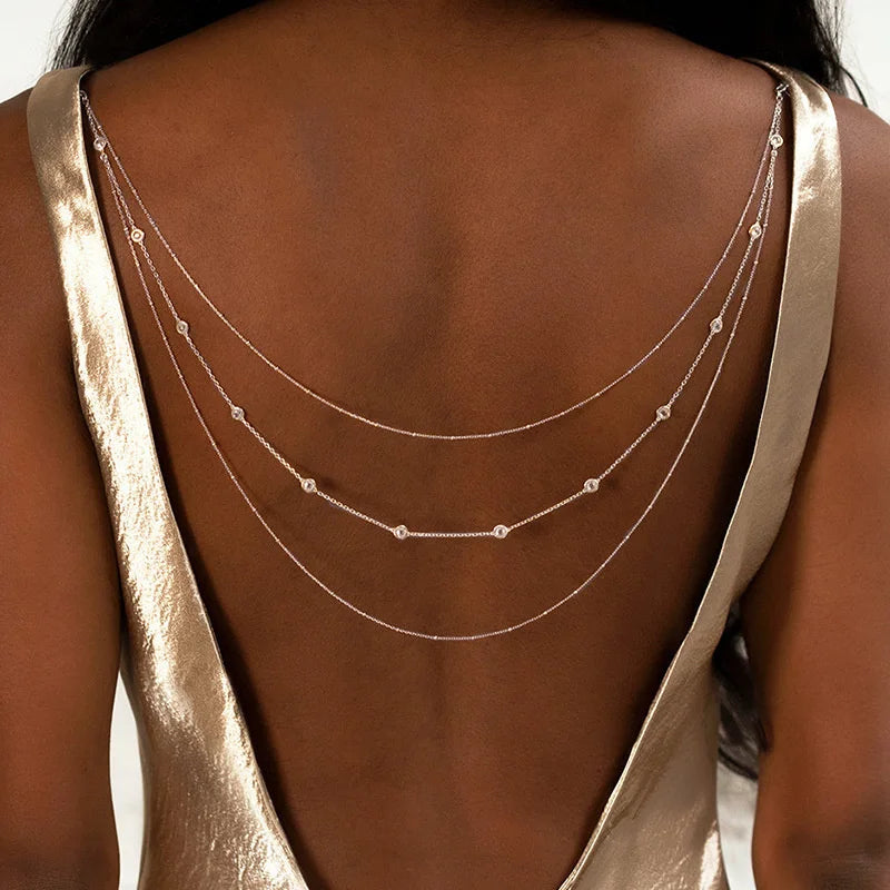 Gold back chain for women - back necklaces