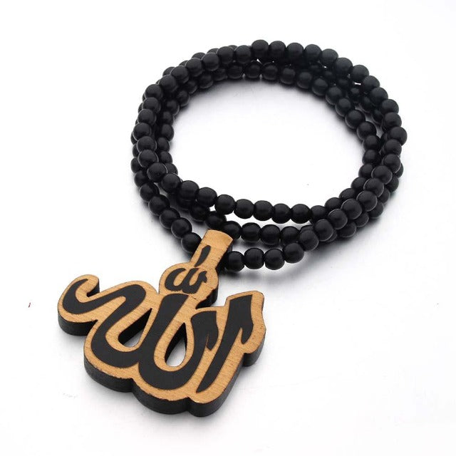 Arab Muslim prayer beads Sebha beige black