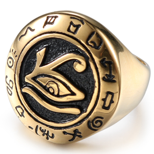 Egyptian Signet Ring Gold Gold
