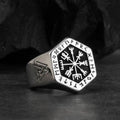 Viking Signet Ring in Silver for Men