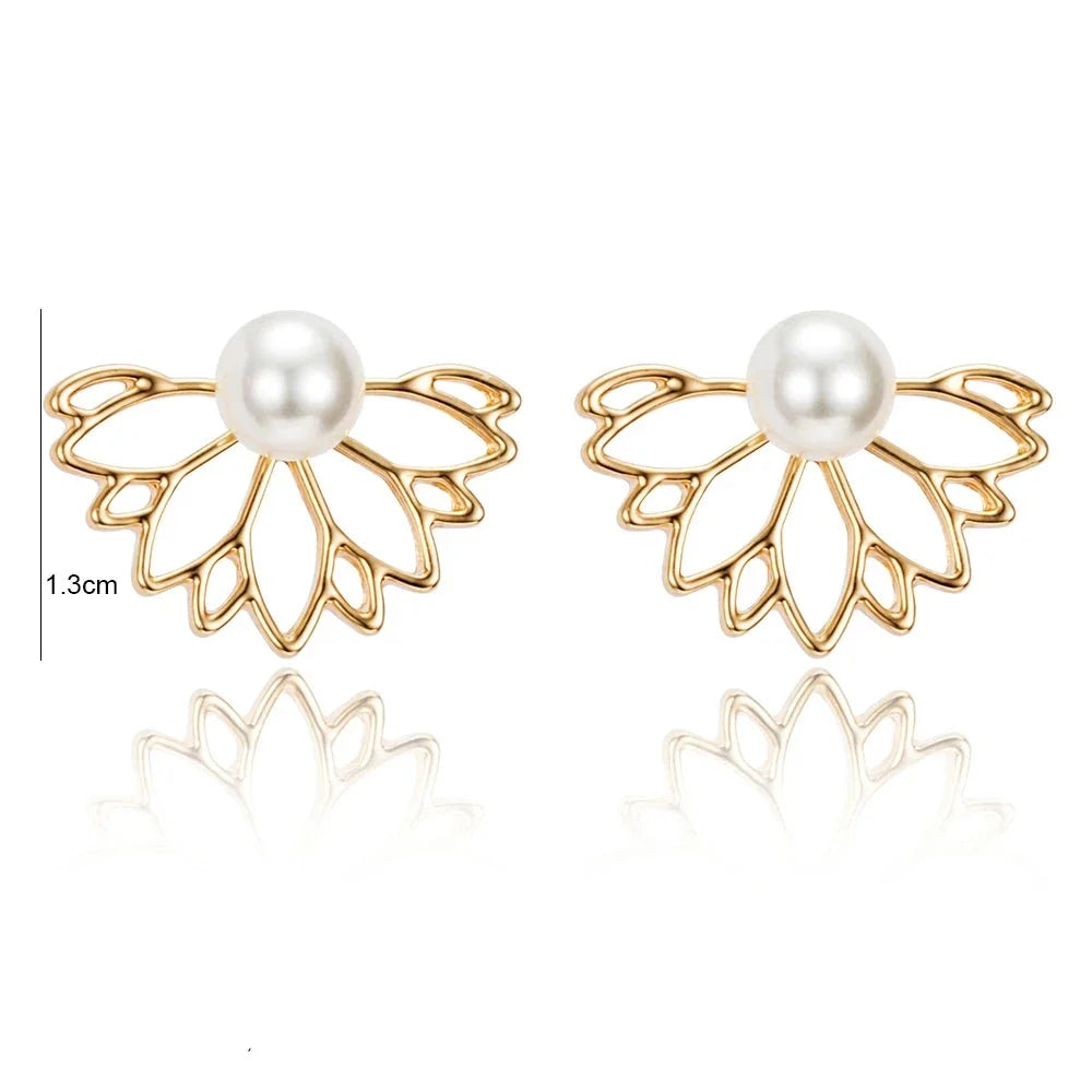 Women's Lotus Flower Stud Earrings