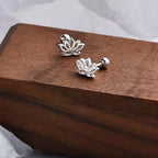 Women's Lotus Flower Stud Earrings