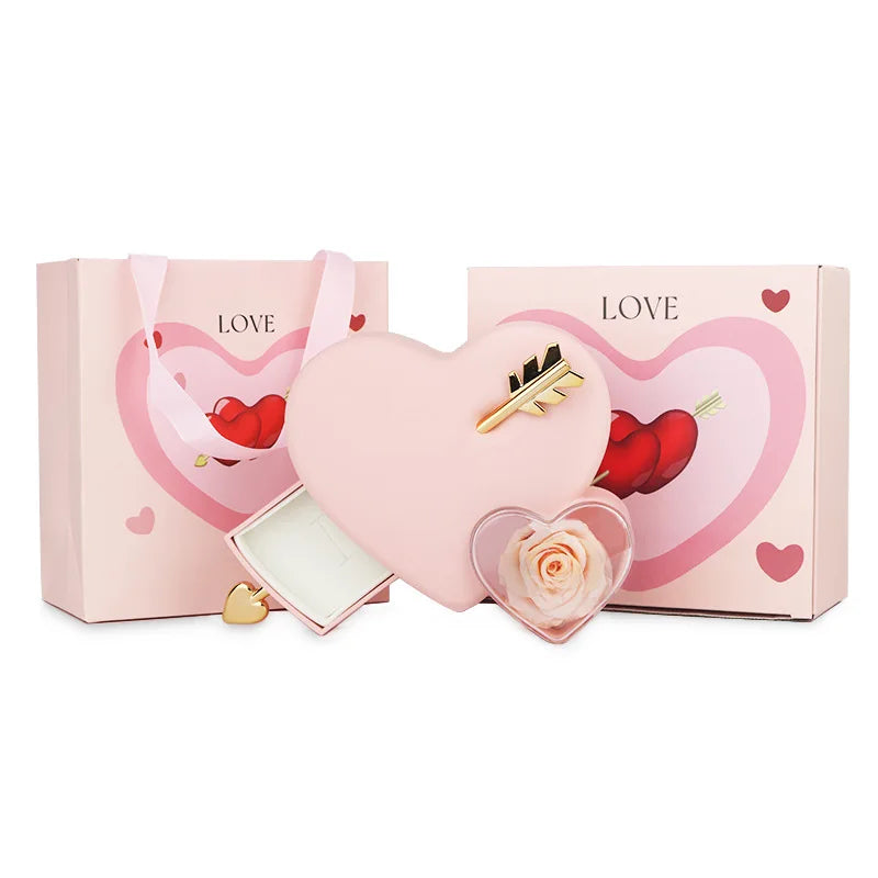 Eternal Love Box with Rose and Necklace