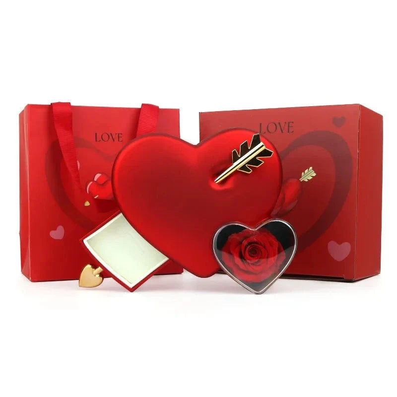 Eternal Love Box with Rose and Necklace