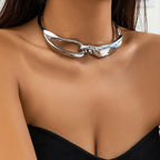 Bold Geometric Texture Necklace