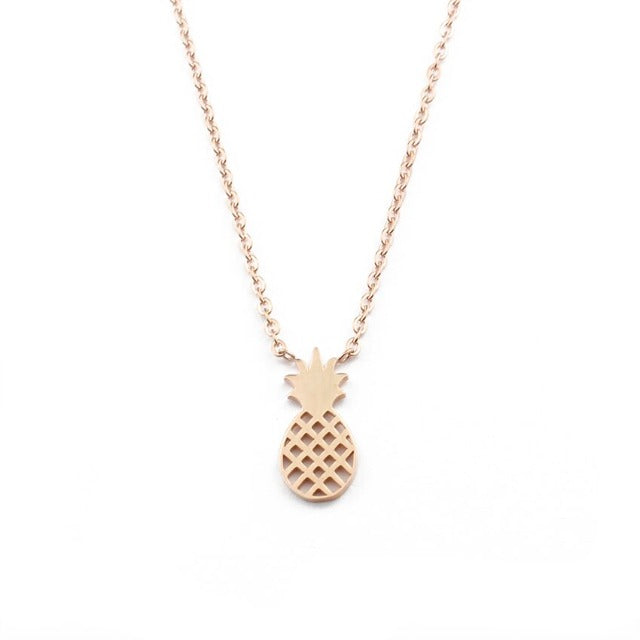 Pineapple Necklace in Gold & Silver for Women gold
