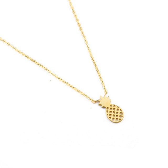 Pineapple Necklace in Gold & Silver for Women gold