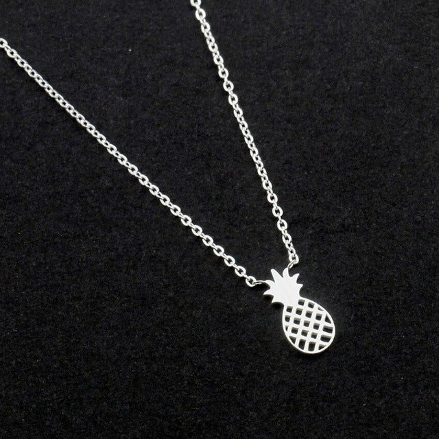 Pineapple Necklace in Gold & Silver for Women silver