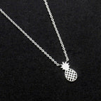 Pineapple Necklace in Gold & Silver for Women silver