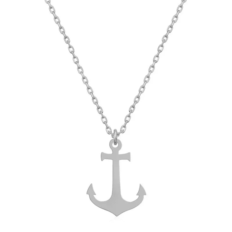 Women’s silver anchor necklace