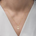 Women’s gold anchor necklace