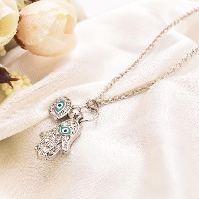 Arab Necklace Fatima's Hand Silver