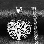Tree of Life Necklace Pendant Hardened Steel