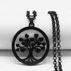 Tree of Life Necklace Pendant Hardened Steel for women