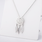 Dreamcatcher Necklace Silver