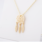 Dreamcatcher Necklace Gold