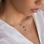 Necklace with Colorful Birthstone Pendant
