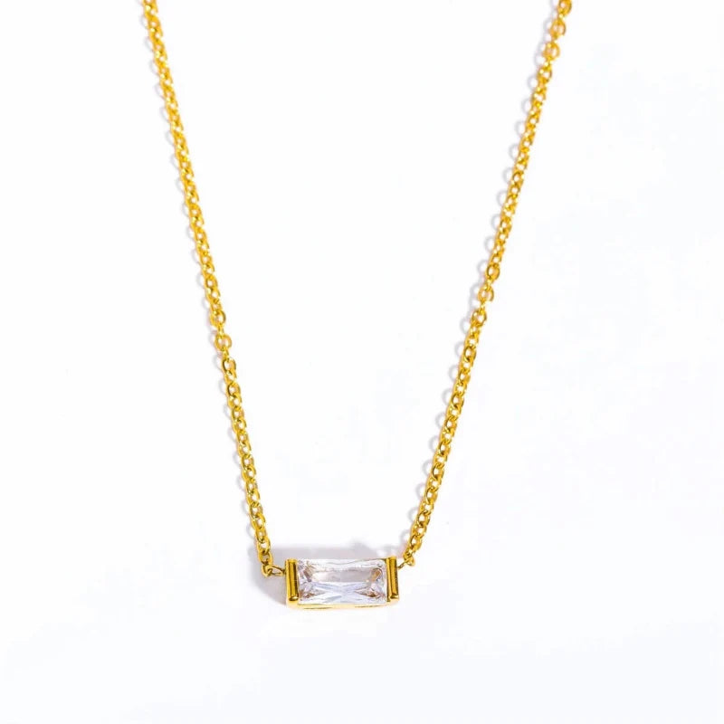 Necklace with Colorful Birthstone Pendant