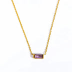 Necklace with Colorful Birthstone Pendant