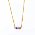 Necklace with Colorful Birthstone Pendant