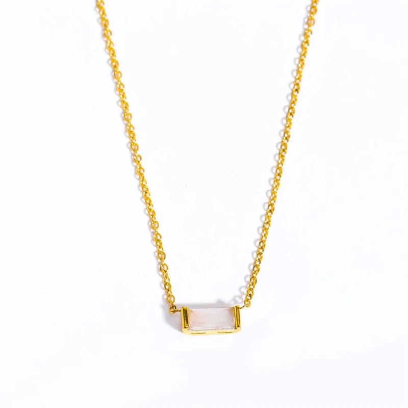 Necklace with Colorful Birthstone Pendant