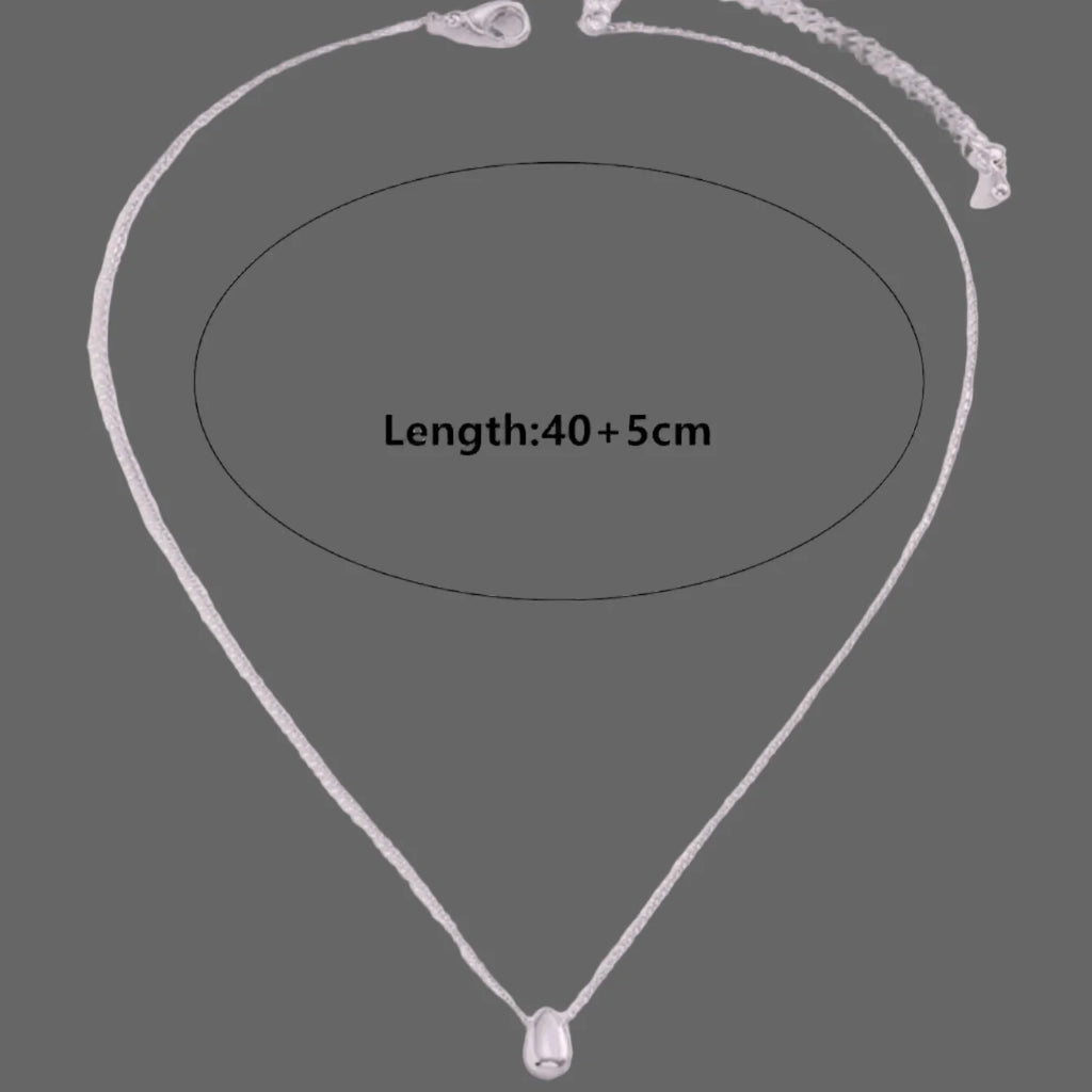 Necklace with Fine Teardrop Pendant