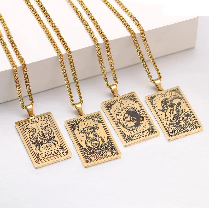 Necklace with a Pretty Astrological Zodiac Sign Pendant