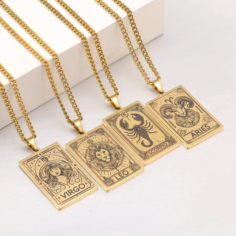 Necklace with a Pretty Astrological Zodiac Sign Pendant