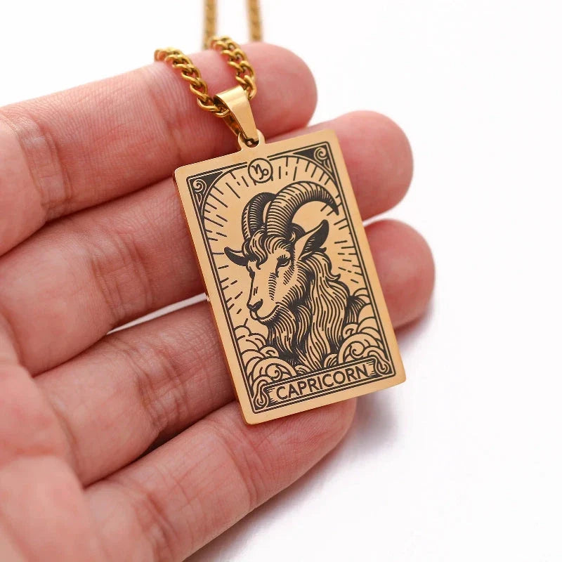 Necklace with a Pretty Astrological Zodiac Sign Pendant