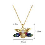 Necklace with bee pendant