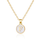 White initial f pendant necklace