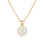 White initial z pendant necklace
