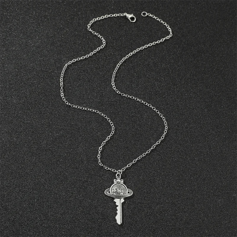 Necklace with universe key pendant