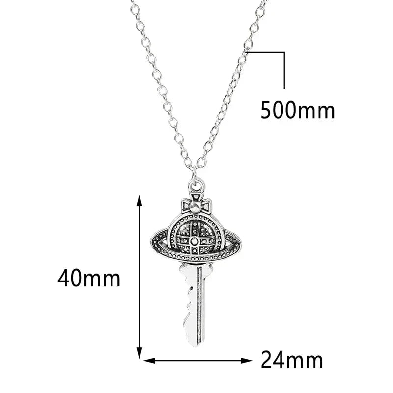 Necklace with universe key pendant