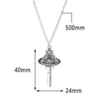 Necklace with universe key pendant