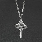 Necklace with universe key pendant