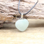 Necklace with Heart Agate Stone Pendant