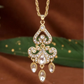 Necklace with traditional Arabic white colored pendant