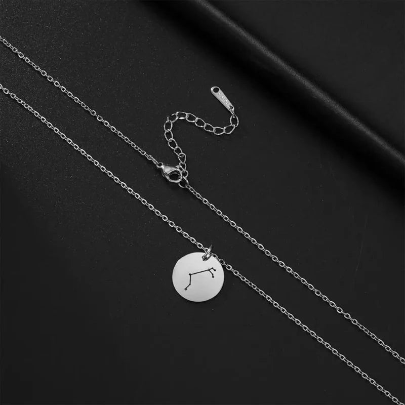 Necklace with Constellation Zodiac Sign Pendant