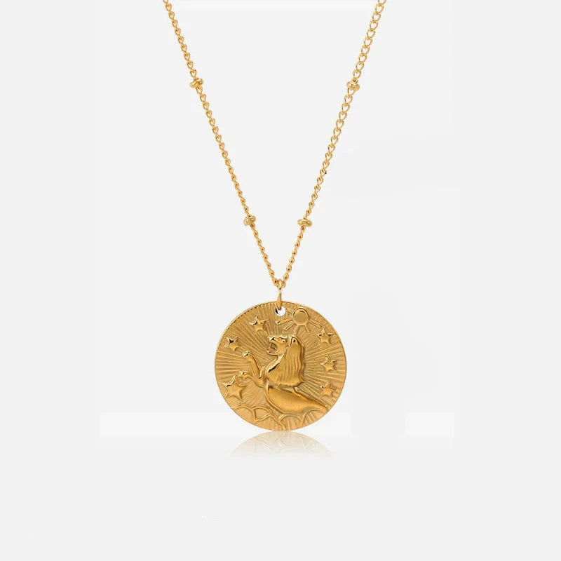 Necklace with Constellation Zodiac Sign Pendant