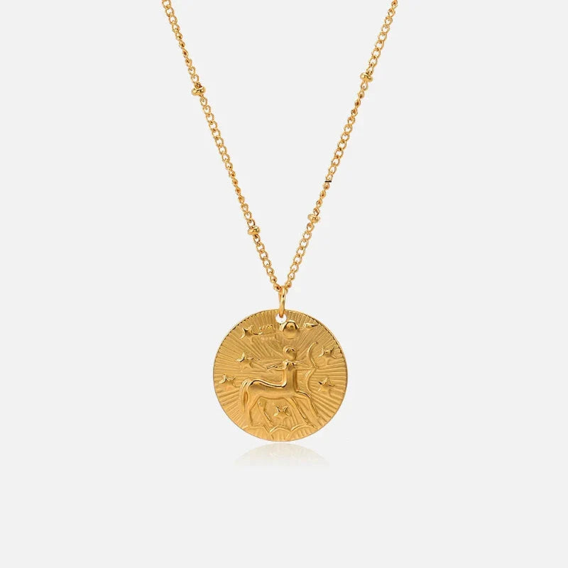 Necklace with Constellation Zodiac Sign Pendant