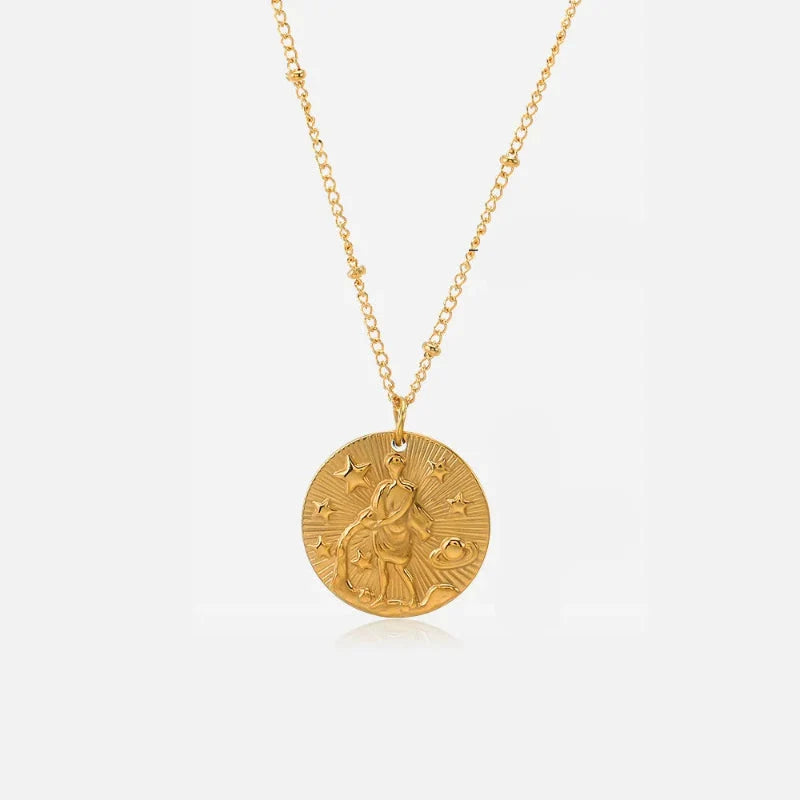 Necklace with Constellation Zodiac Sign Pendant